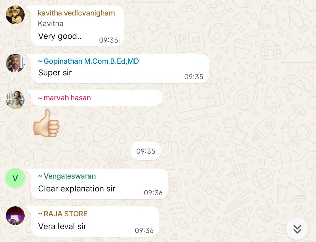 Student message
