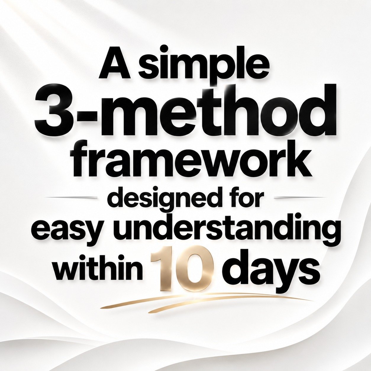 A simple 3-method framework